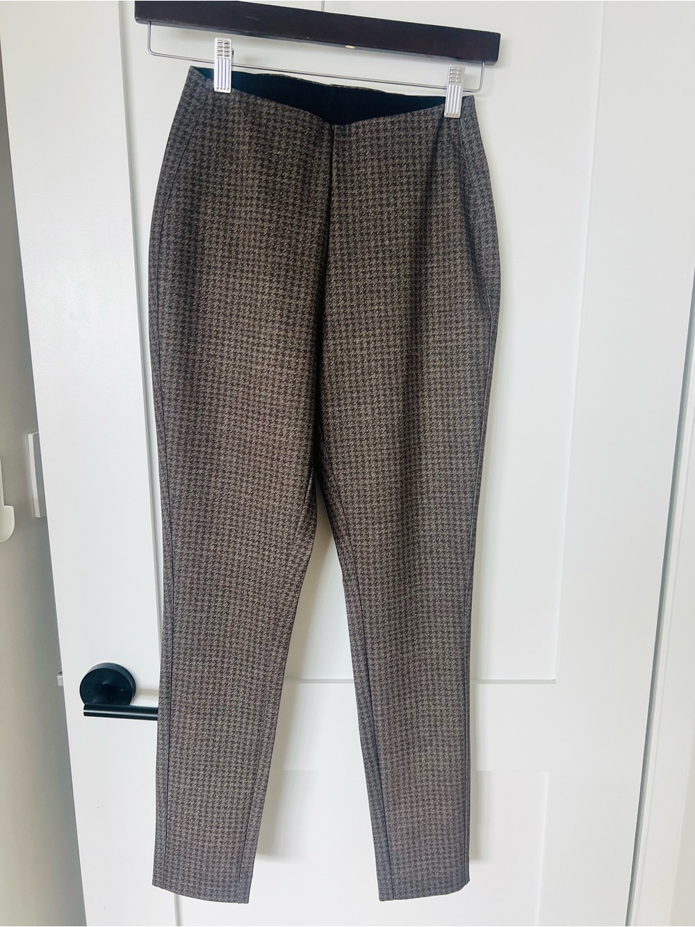 Calvin Klein Brown Houndstooth Skinny Pants